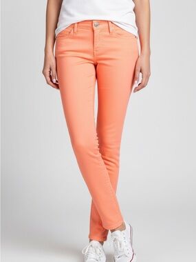 Angry Rabbit Skinny Jeans in Coral Orange
